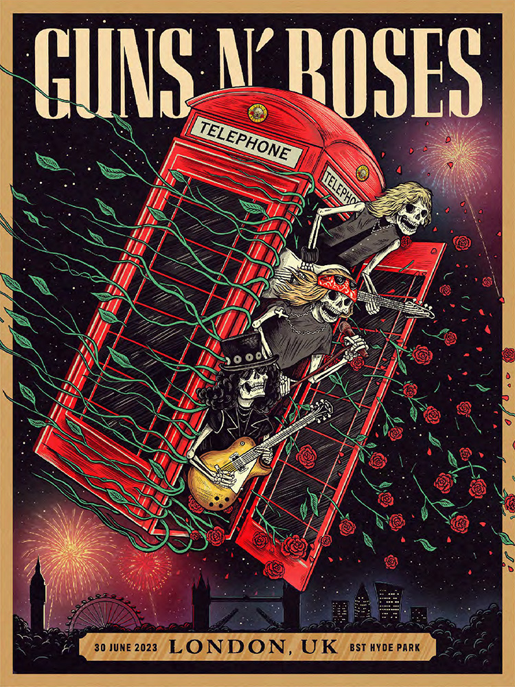LITHORATI - Guns N' Roses - Lithograph Database - England - London